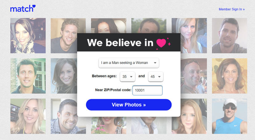 Match printscreen homepage